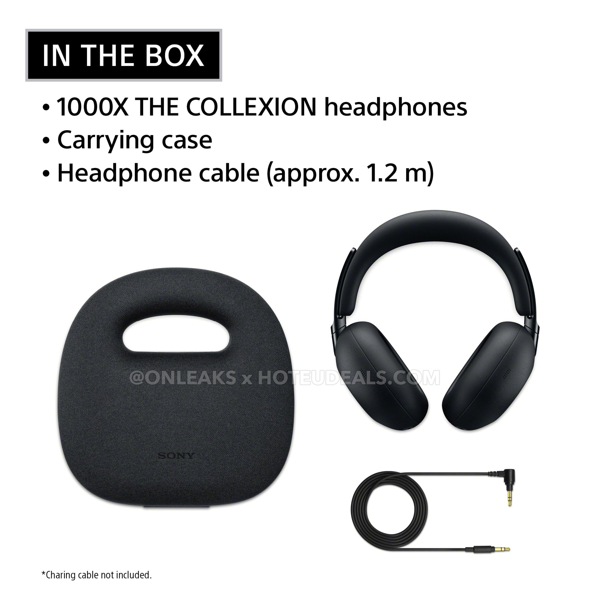 Sony promotional slide &mdash; In the box contents for 1000X The ColleXion