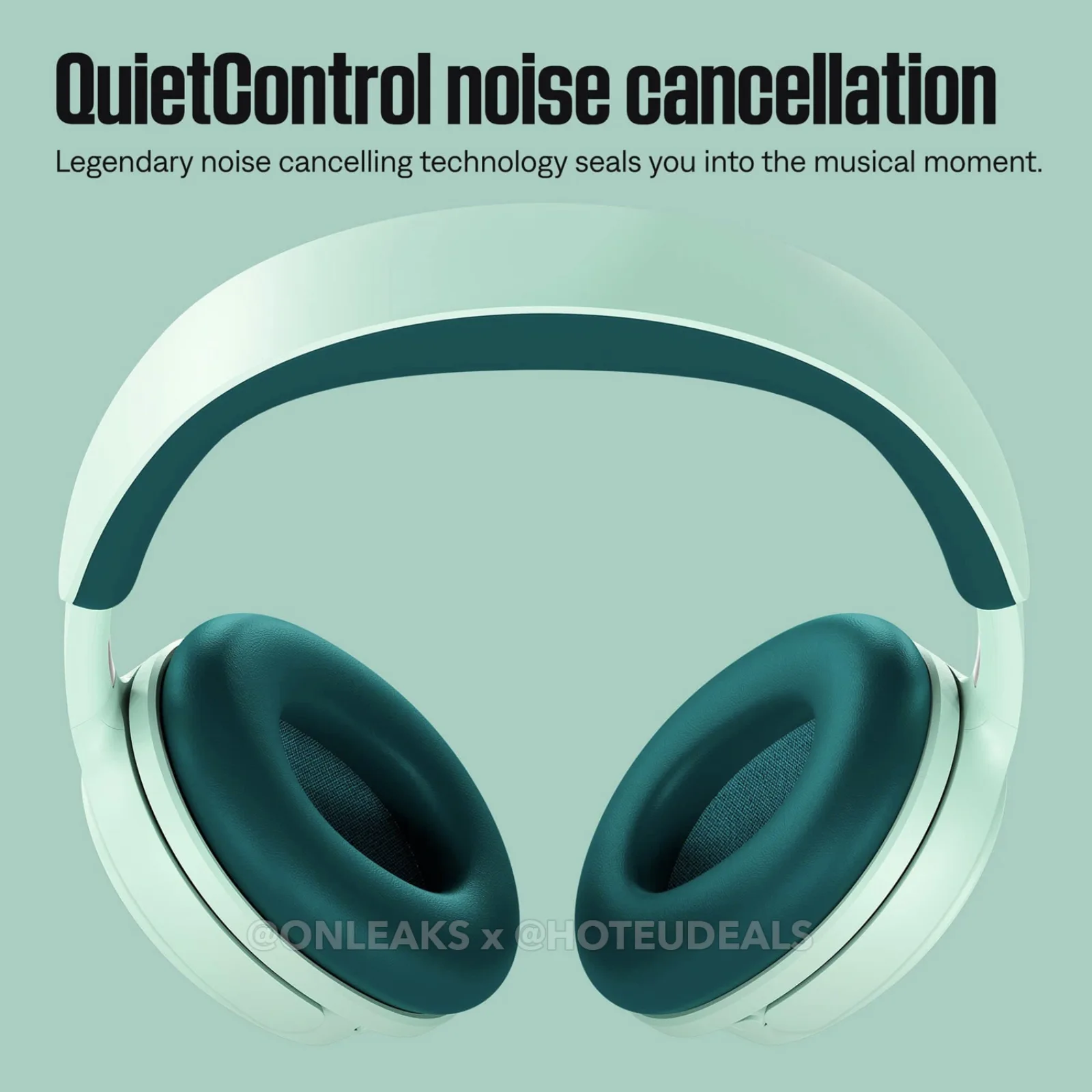 Bose QuietComfort (2nd Gen) in DewDrop Mint, leaked press render 5 of 8
