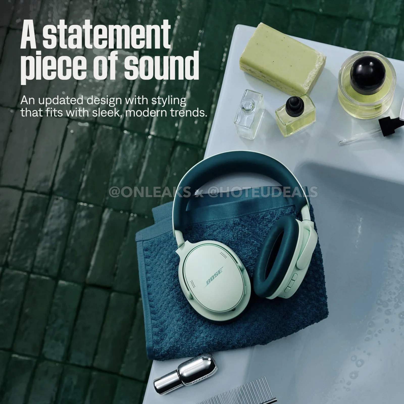Bose QuietComfort (2nd Gen) in DewDrop Mint, leaked press render 7 of 8
